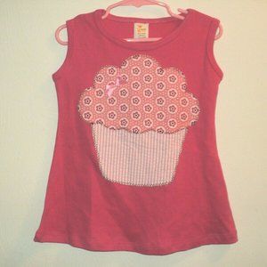 NEW Laughing Giraffe Infant Girl's 12-24 Months Pink Dress Cupcake Applique
